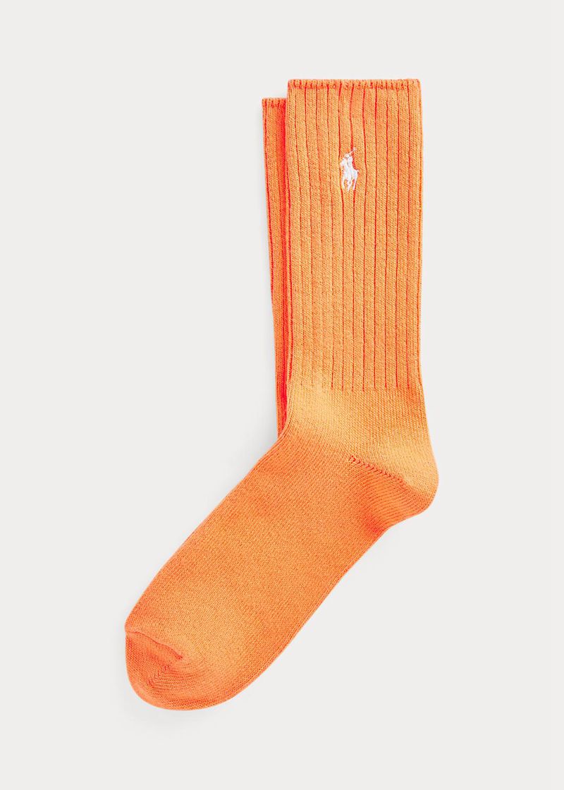 Calcetines Polo Ralph Lauren Hombre Cotton-Blend Crew Chile Naranjas UWTYE-9160